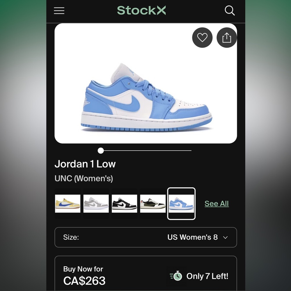 Nike Air Jordan 1 Low ‘UNC’